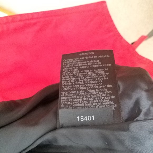 Mackage Hania Leather Moto Zip Jacket Size xxs Red / Flame New (Missing Belt) - Picture 15 of 16